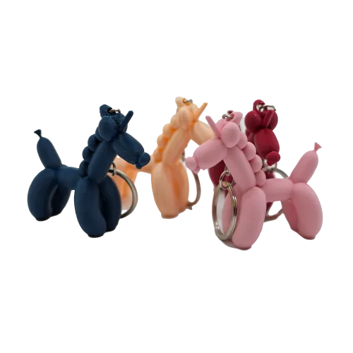 Einhorn Ballon Hund Schlüsselanhänger | 