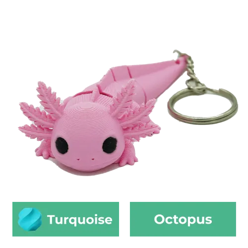 Axolotl sleutelhanger | Turqouise