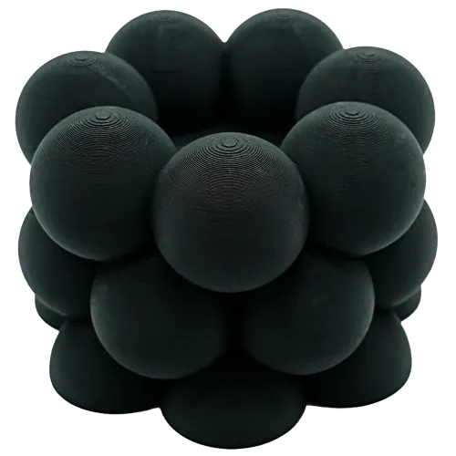 Waxinelichthouder Bubble | Zwart