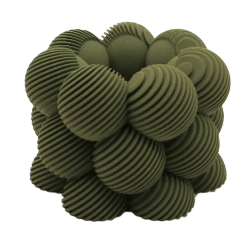 Waxinelichthouder Bubble Schuin Gestreept | Zwart