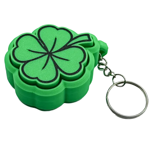 Klavertje vier fidget clicker sleutelhanger