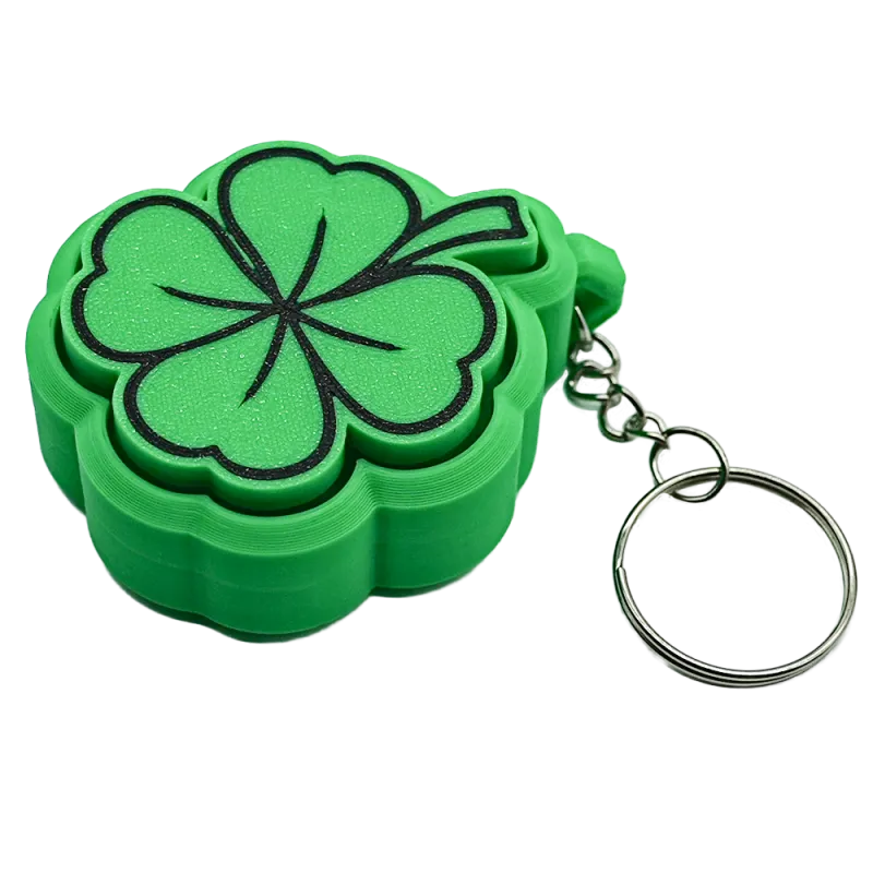 Klavertje vier fidget clicker sleutelhanger