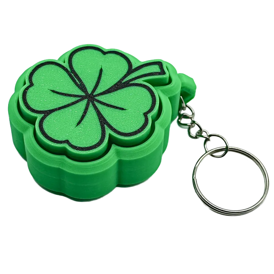 Klavertje vier fidget clicker sleutelhanger