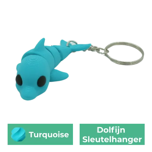 Dolfijn sleutelhanger | Turqouise