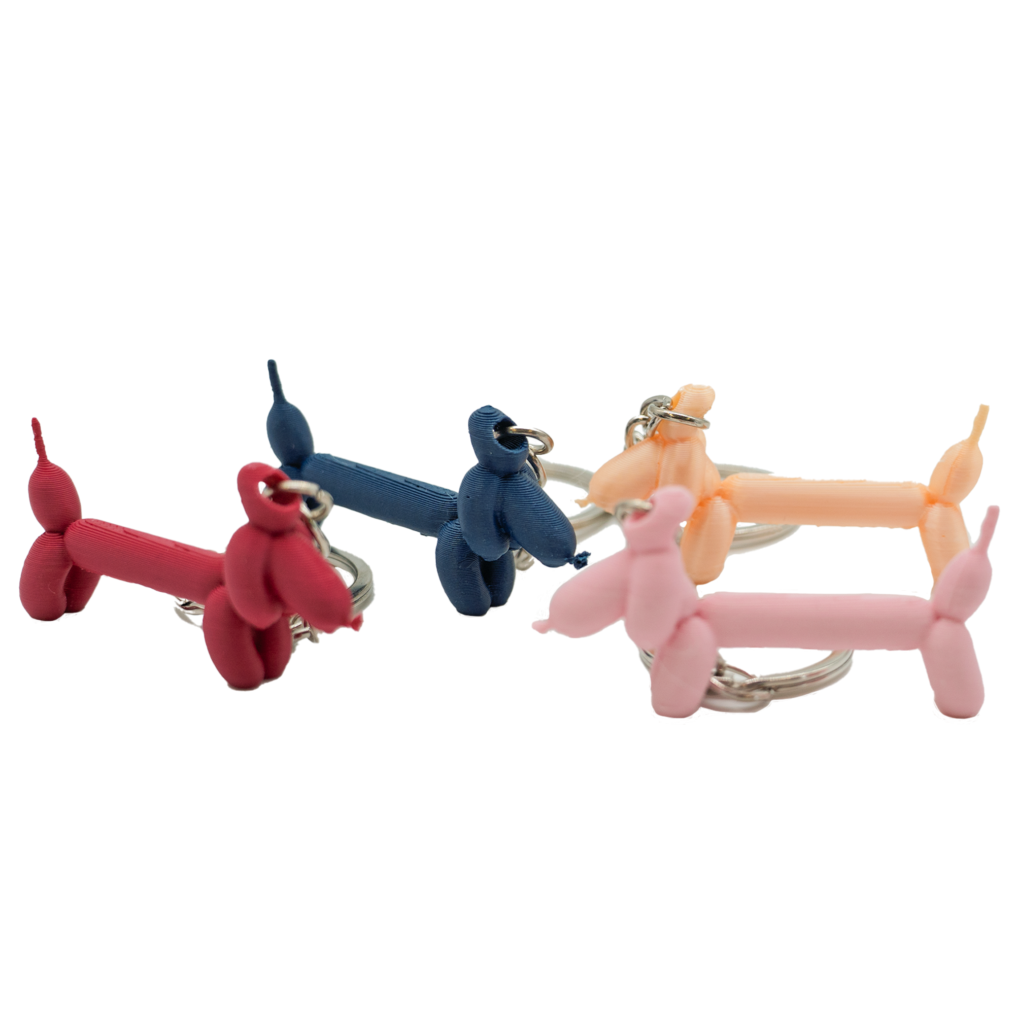 Wiener ballon hond sleutelhanger | Zwart