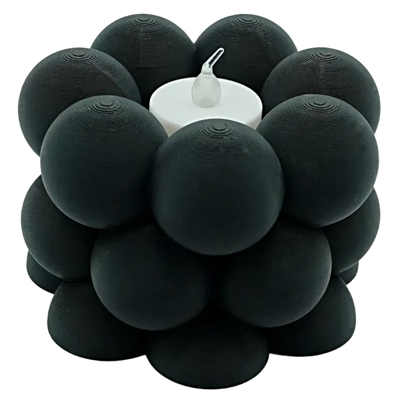 Waxinelichthouder Bubble - Zwart