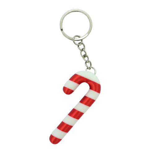 Candy cane keychain