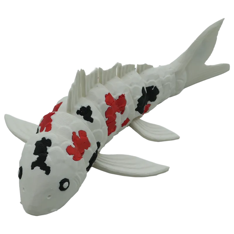 Nishiki Koi flexibel Koi beeld - 30CM - Wit / Rood / Zwart