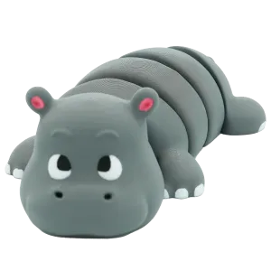 Flexibele nijlpaard - 25CM - Nardo Grijs - 25CM