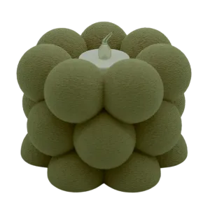 Waxinelichthouder Bubble Fuzzy - Zwart