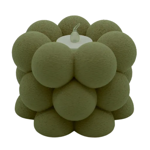 Waxinelichthouder Bubble Fuzzy | Zwart