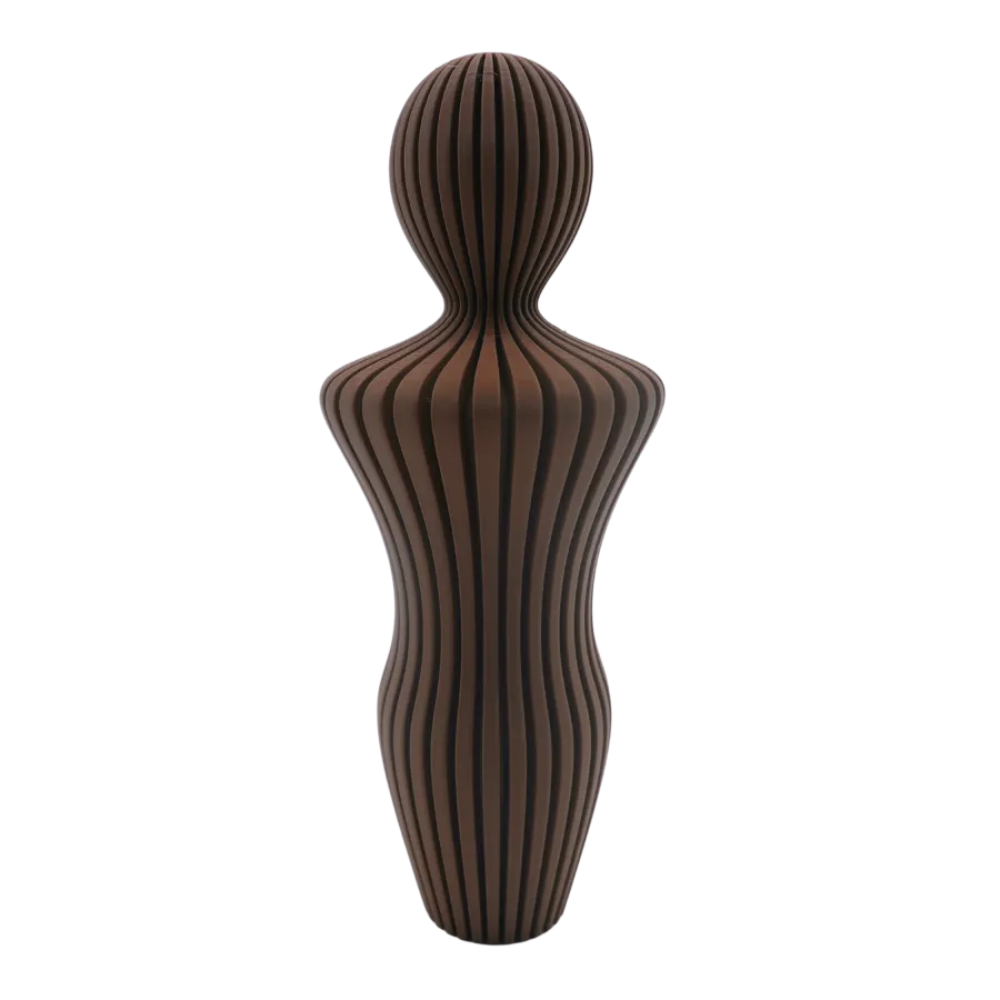 Japandi Man beeldje - Chocolade Bruin - 15CM