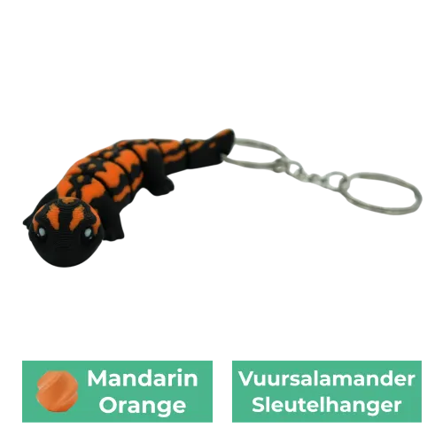 Fire salamander keychain