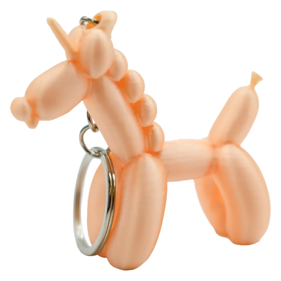 Unicorn balloon dog keychain - 