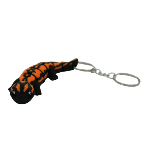Fire salamander keychain