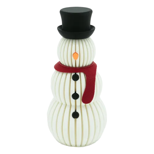 Sneeuwpop - Zijde Rood - 14CM