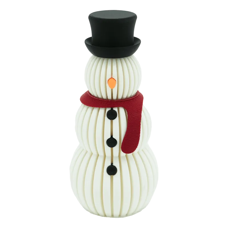Sneeuwpop - Zijde Rood - 14CM