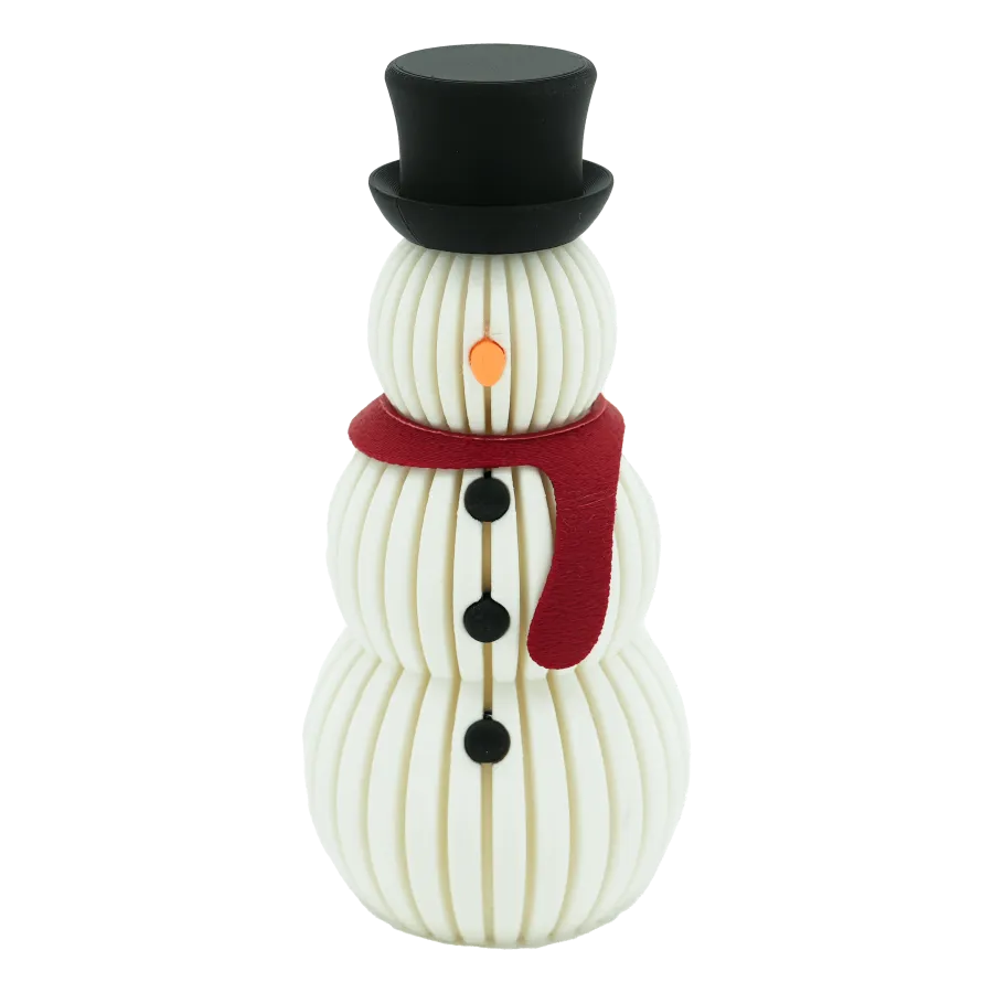 Sneeuwpop - Zijde Rood - 14CM