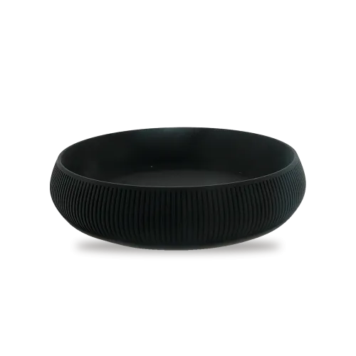 Ronde Japandi Tray - Zwart - 30CM