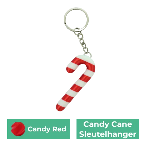 Candy cane keychain
