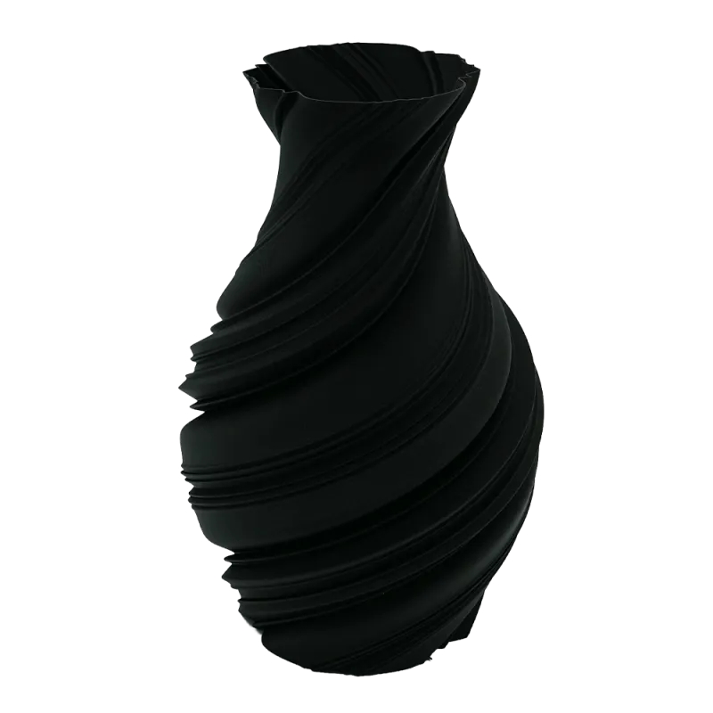 Flowy 3D vaas - Zwart - 25CM