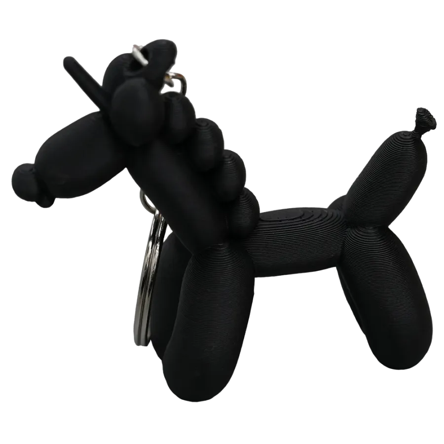 Unicorn balloon dog keychain - 