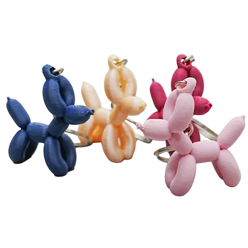 Ballon hond sleutelhanger | Zwart