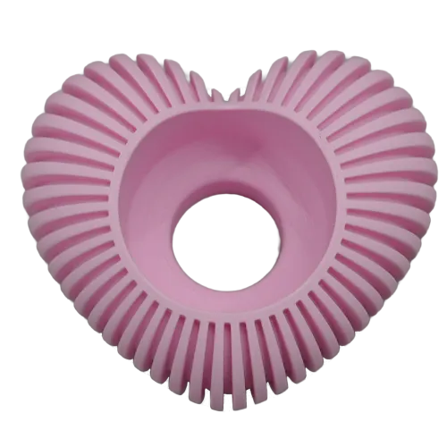 Waxinelichthouder Hart Gestreept | Sakura Roze | 1 stuks