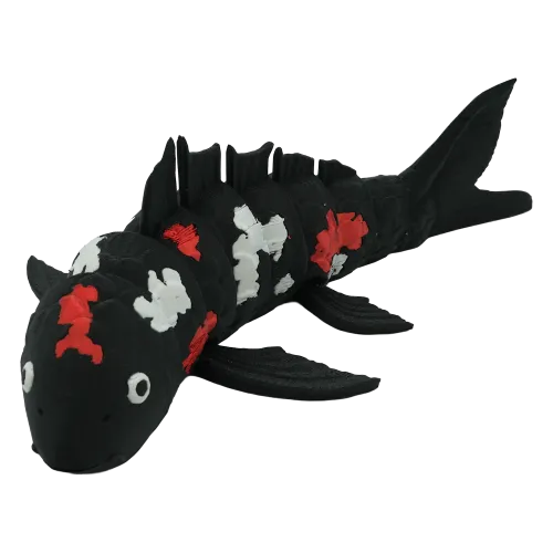 Nishiki Koi flexibel Koi beeld - 30CM - Zwart / Rood / Wit