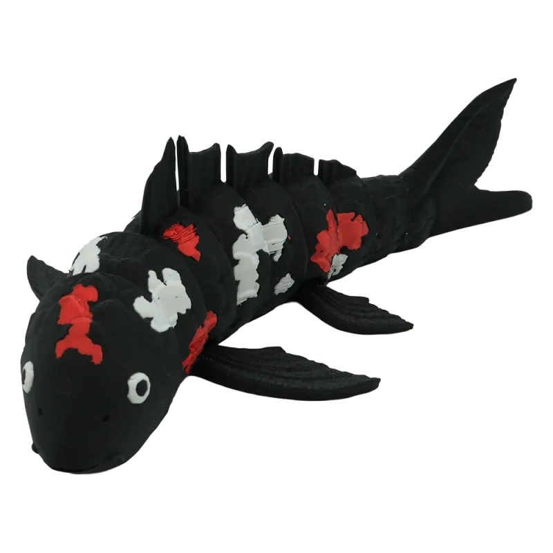 Nishiki Koi flexibel Koi beeld - 30CM - Zwart / Rood / Wit