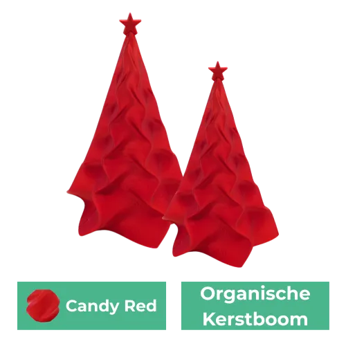 Organische kerstboom set | Zijde Rood | 15CM & 20CM