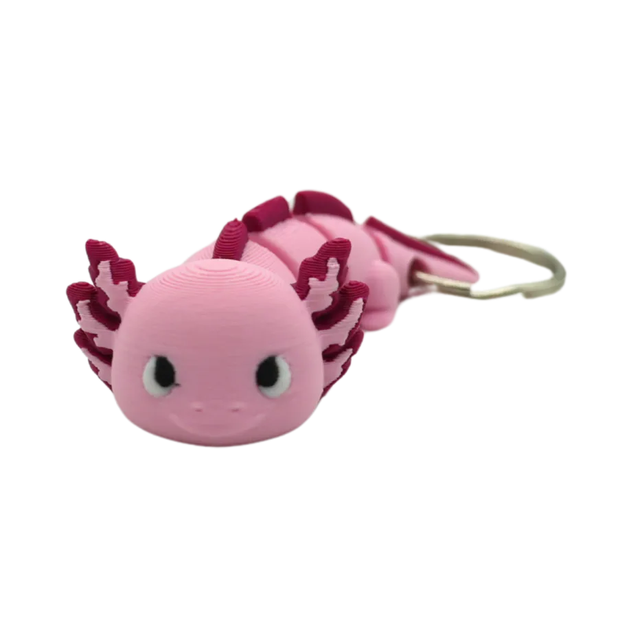 Axolotl sleutelhanger - Sakura Roze