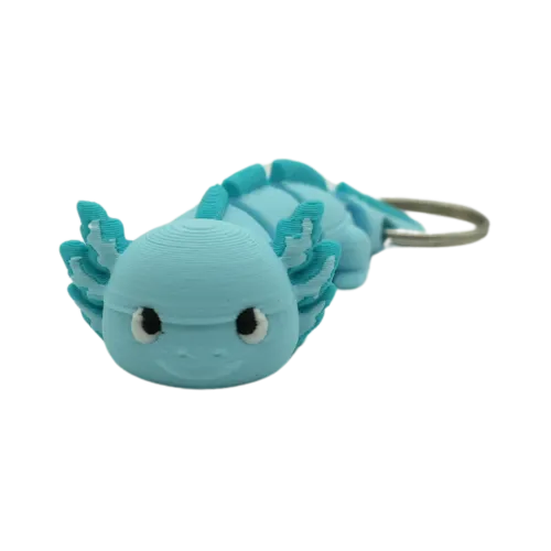 Axolotl sleutelhanger | IJsblauw