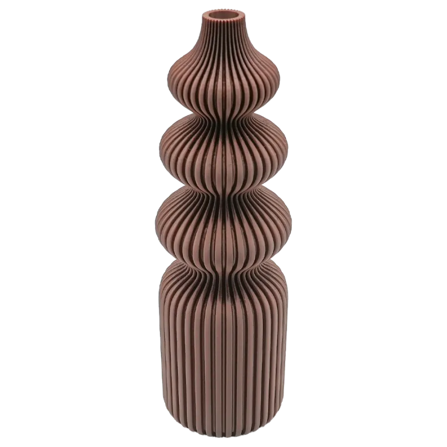 Solin 3D vaas - Zwart - 20CM - Gestreept