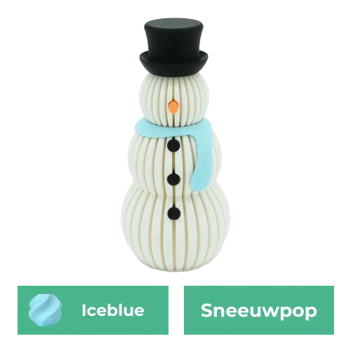 Sneeuwpop | IJsblauw | 14CM