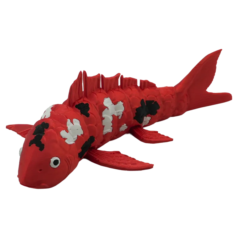 Nishiki Koi flexibel Koi beeld - 30CM - Rood / Zwart / Wit