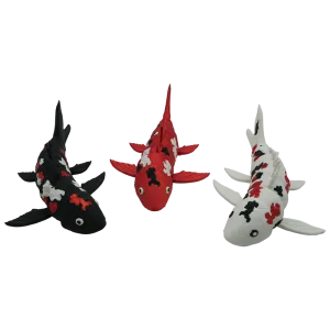Nishiki Koi flexibel Koi beeld - 30CM - Rood / Zwart / Wit