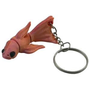 Betta sleutelhanger - Roze / Goud