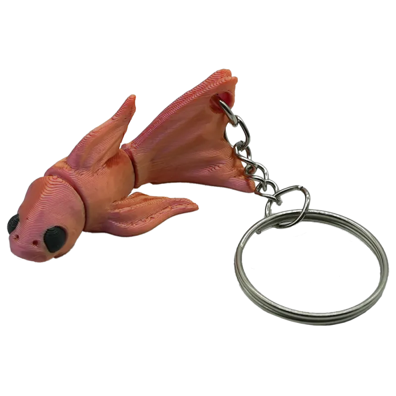 Betta sleutelhanger - Roze / Goud