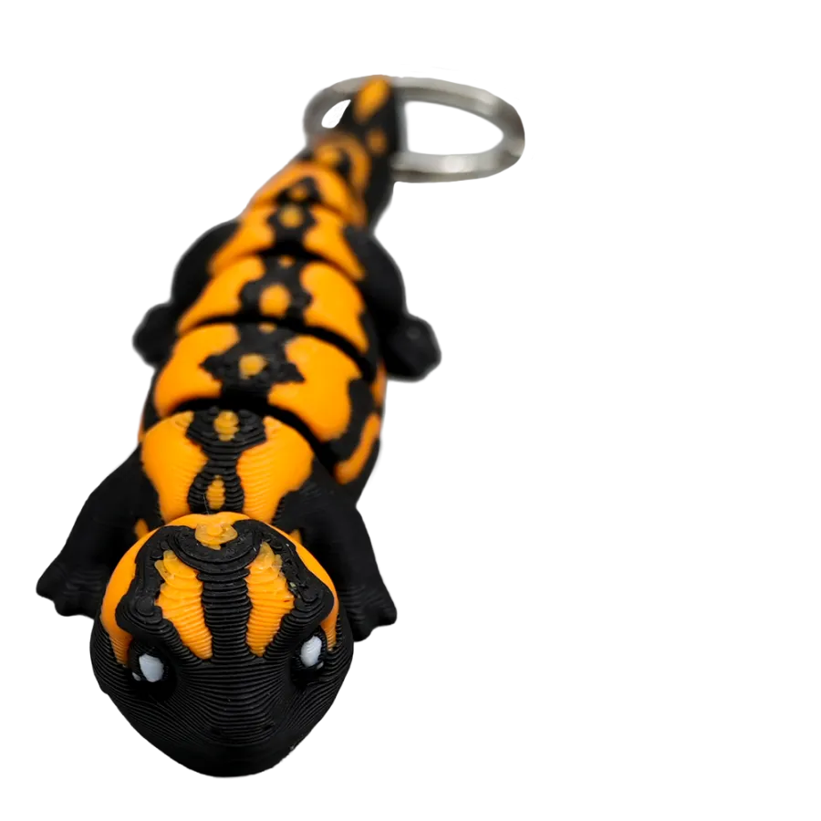 Vuur salamander sleutelhanger