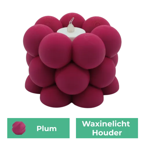 Waxinelichthouder Bubble | Plum