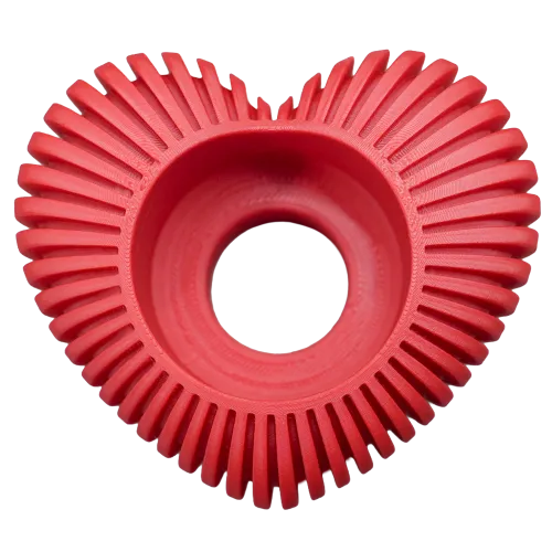 Waxinelichthouder Hart Gestreept | Zwart | 1 stuks