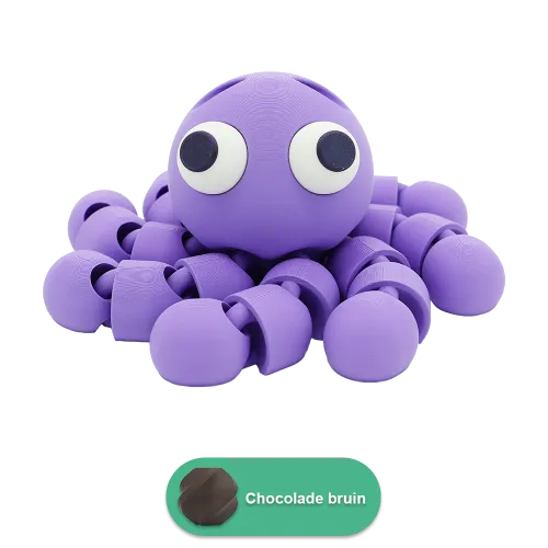 Flexibele octopus | 25CM | Chocolade Bruin | 25CM