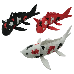Nishiki Koi flexibel Koi beeld - 30CM - Rood / Zwart / Wit