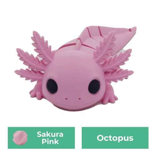 Flexibele axolotl | 25CM | Sakura Roze | 25CM