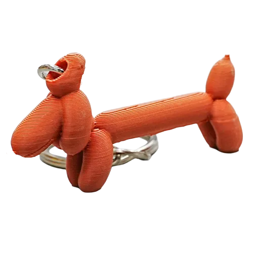 Wiener ballon hond sleutelhanger | Zwart