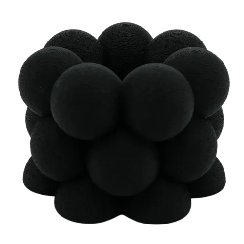 Waxinelichthouder Bubble Fuzzy | Zwart