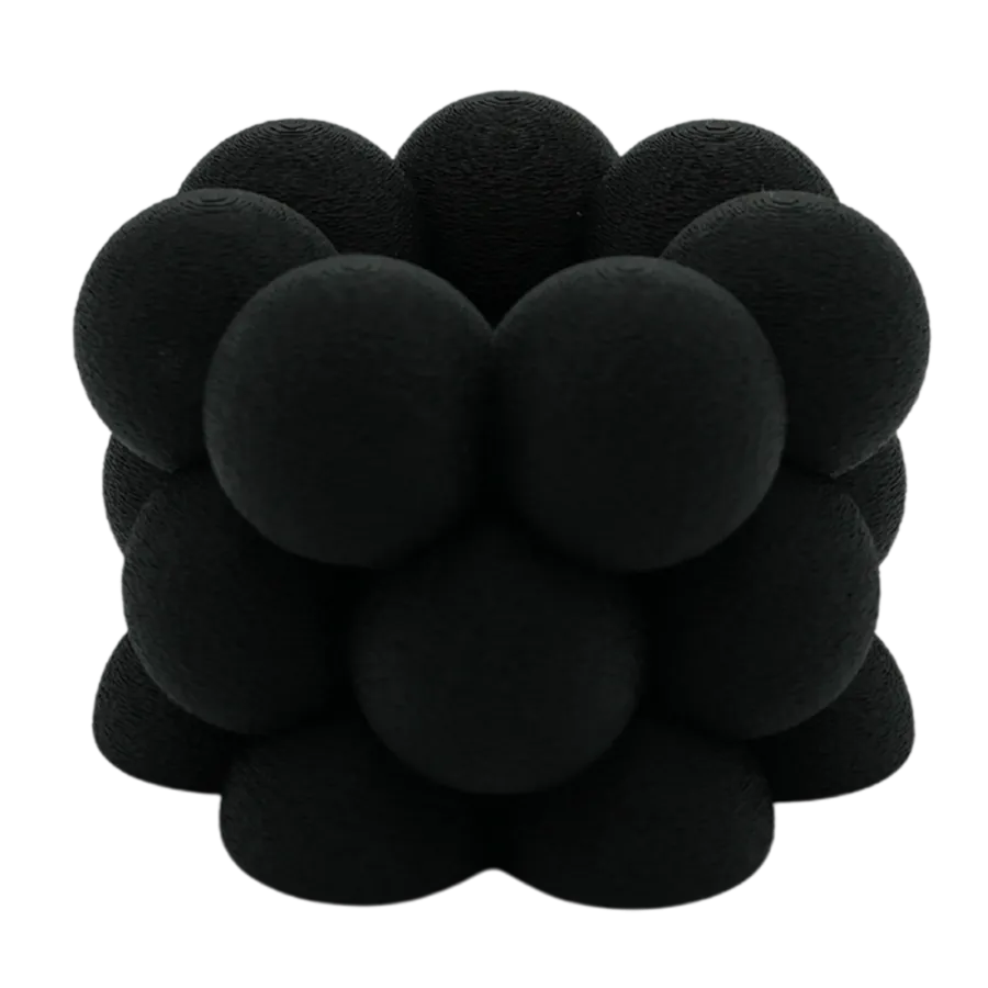 Waxinelichthouder Bubble Fuzzy - Zwart